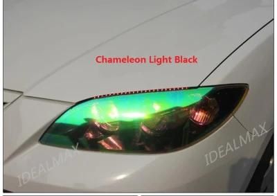 Idealmax Car Wrap Headlight Tint Film Chameleon Light Black