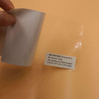 Outdoor Transparent PVC Film 80mic 120GSM Self Adhesive Vinyl Roll
