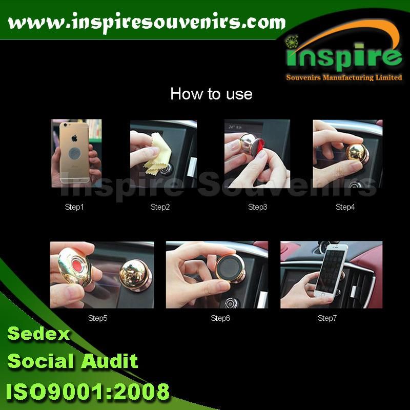 Metal Universal Magnetic 360 Degree Rotatable Car Phone Holder