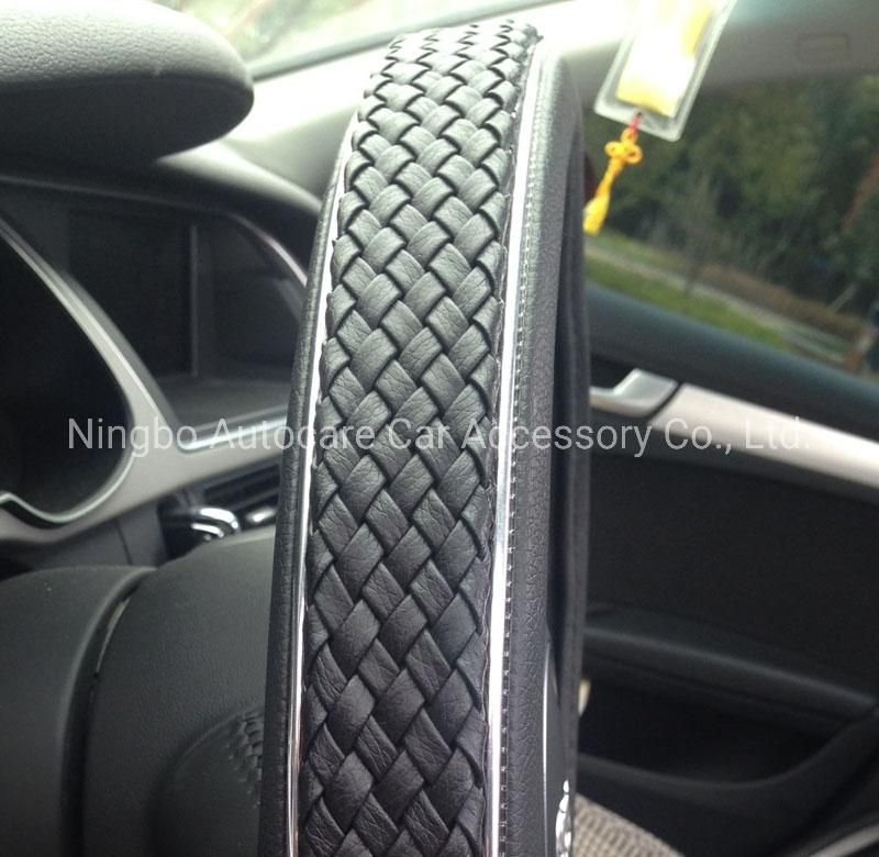 Steering Wheel Cover Carbon Fiber PVC Steering Wheel Cover