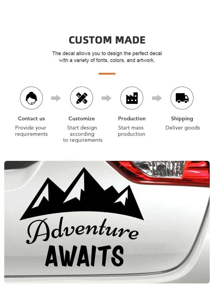 Car Accessories Logo Stickers Vinyl Decorative Films Autos Car Wrapping Advertising Design Car Stickers Custom Printing PVC Sticker