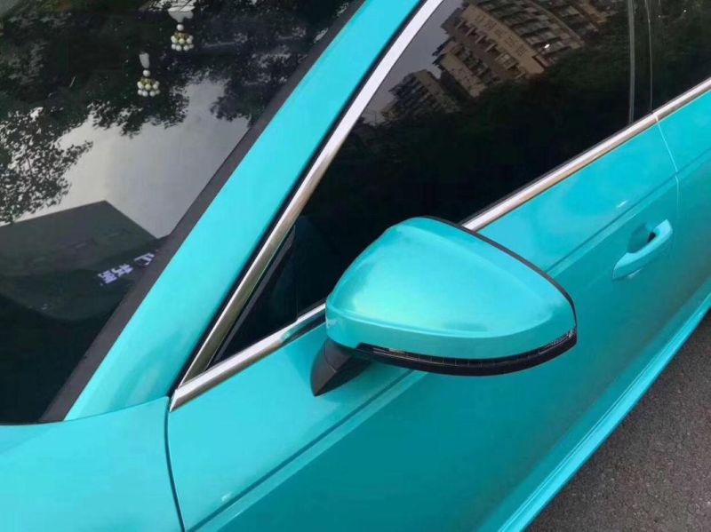 Wrapmaster Self-Adhesive Auto Sticker Super Glossy Metallic Vinyl Sea Blue Car Vinyl Film Car Stickers Car Wrap