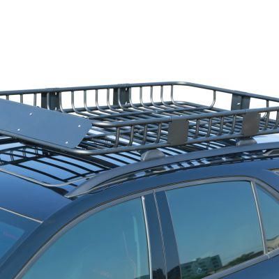 Roof Rack Cargo Basket with 150lb Capacity Extension Car Top Luggage Holder Carrier Basket
