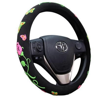 Truck Bus Automobile Car PU Flower Steering Wheel Cover