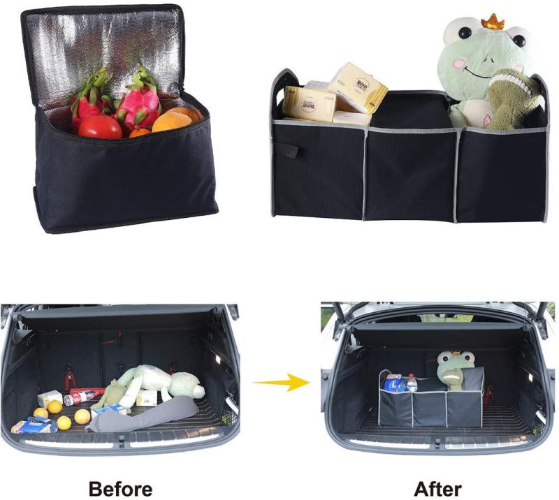 Trunk/Car Organizers and Storage, Folding Compartments Are Easily Expandable, Large Storage Capacity Suit Any in-Vehicle Organizers