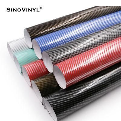 SINOVINYL Factory Price Color 2D Carbon Fiber Interior Full Body Car Wrap Sticker Auto Vinyl