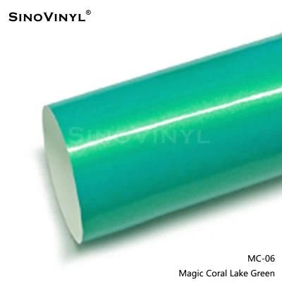 SINOVINYL Long Durability Gloss Mystic Coral Vehicle Car Wrapping Color Changing Film Vinyl