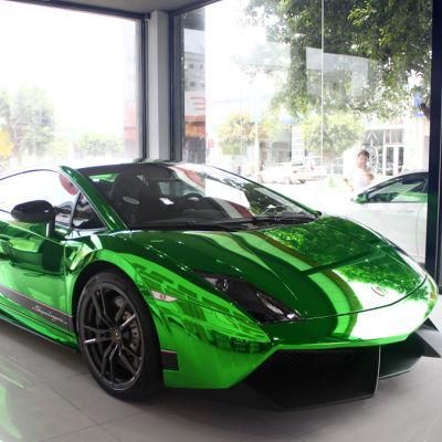 Tsautop 1.52*18m High Stretchable Mirror Chrome Green Wrapping Film Vinyl Car Wrap