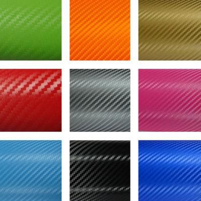Tsautop RoHS Certificate 18 Colors 3D 4D 5D Carbon Fiber Vinyl for Car Wrapping Wholesale Car Wrap Vinyl