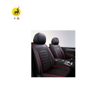 4PCS Saddle Blanket Front Seat Covers Orange Stripe Design Colorful Car Airbag Compatible Seat Cover