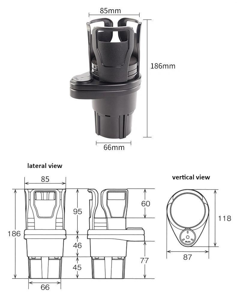 Best Selling Vehicle Innovative Car Smart Accessories ABS Multifunction Cup Holder