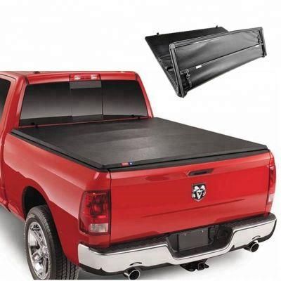 2018 Folding Tonneau Cover Soft Tri Fold Pickup Truck Bed Cover for Gmc Sierra 2007-2013 5.8 FT Bed