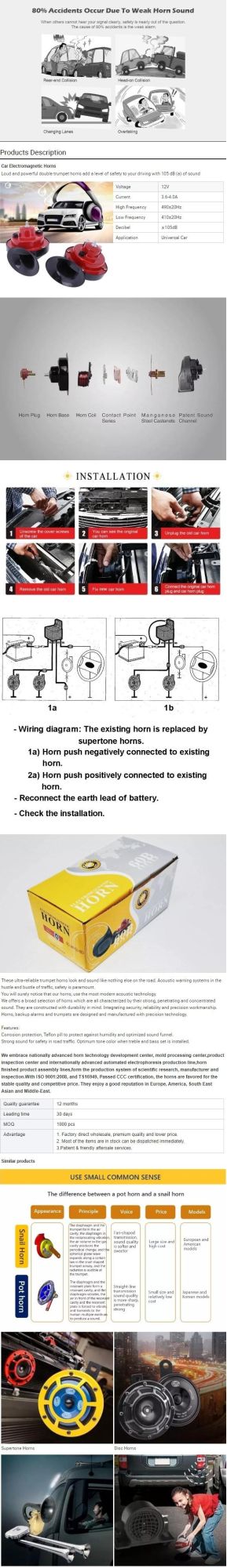 Cheap Price Universal Car Loud Speaker Alarm Horn for Car Motorcycle Truck
