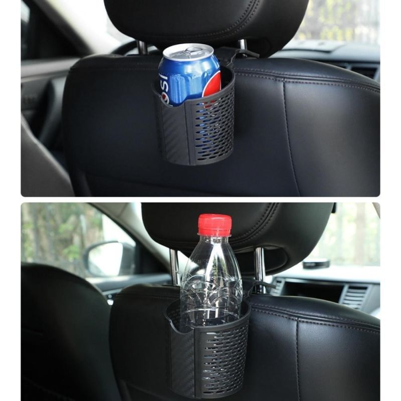 Adjustable Auto Drink Cup Holder Car Cup Holder Organizer Bottle Stand Car Beverage Bottle Headrest Seat Back Container with Hook Wyz20321