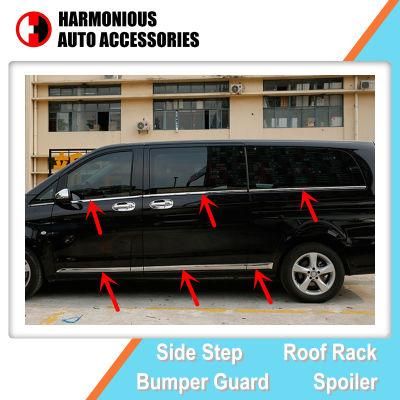 Car Parts Auto Accessory Chromed Side Door Moulding and Window Bezels for Mercedes Benz Vito