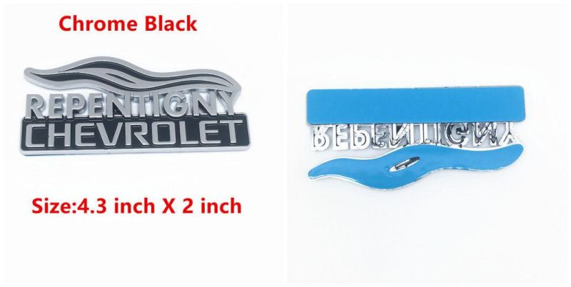 Repentigny for Chevrolet Silverado Chevy Camaro Emblem Fender Badge Decal Sticker Logo Car Accessories Car Parts Decoration ABS Plastic Emblem