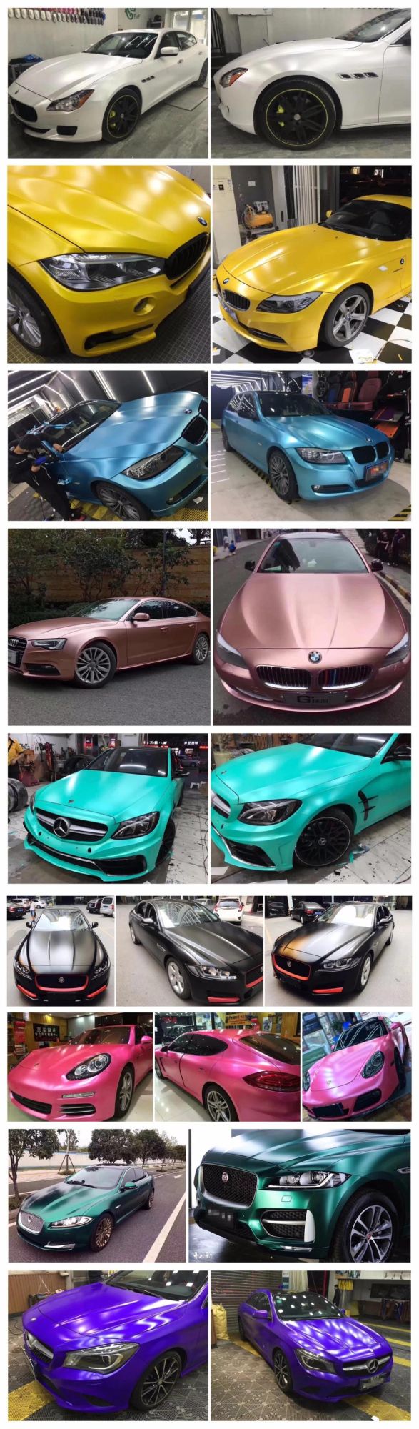Ondis 5X6FT Pearl Metal Lightning Pink Color Car Cover Body Sticker