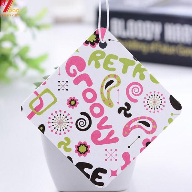 Custom Best Hanging Printing Paper Scent Air Freshener Paper Car Air Freshener with Long-Lasting Fragrance (YB-AF-6)