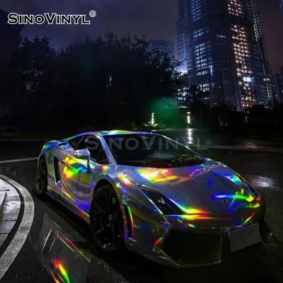 SINOVINYL Professional Supplier Air Bubble Free Chrome Laser Foil Wrap Car Vinyl Automotive