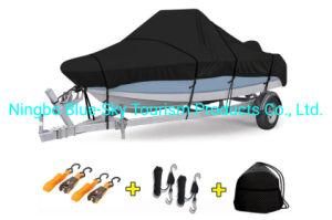 20&prime; - 23&prime; X 100&quot; Heavy Duty 600d Polyester Oxford Trailerable Boat Cover Fits V-Hull - Tri-Hull - Fishing Boat - Runabout Boat - Bass Boat Waterproof &amp; UV Res