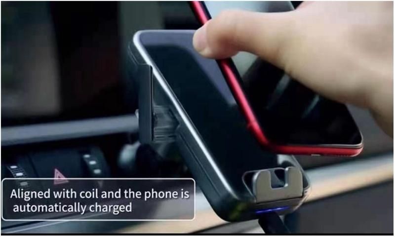 One-Click Open High Power 15W Full-Automatic Infrared Sensor Locked Wireless Charging Magnetic Stable Car Phone Holder