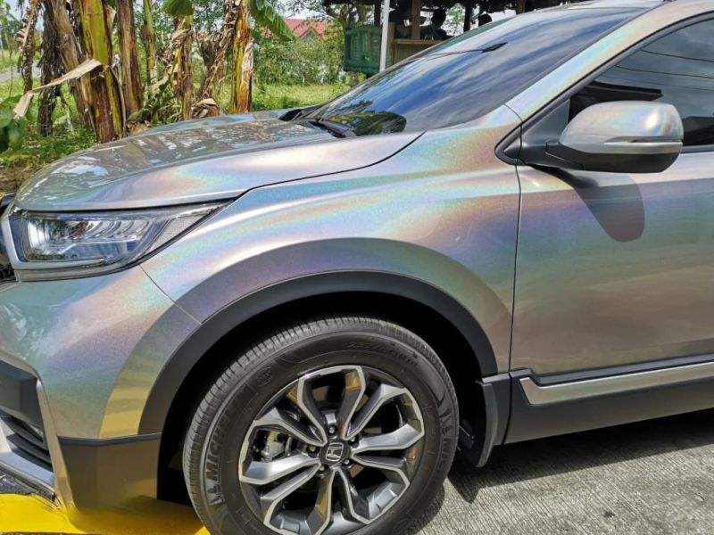 Vehicle Modeling Iridescent Laser Silver Car Film