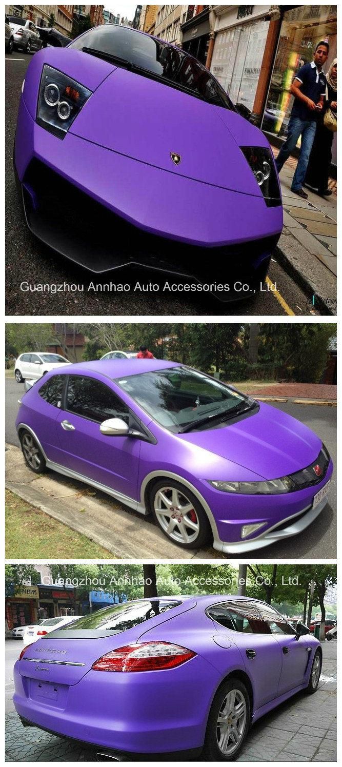 Air Release Car Interior or Exterior Decoration Film Purple Matte Car Wrapping Foil