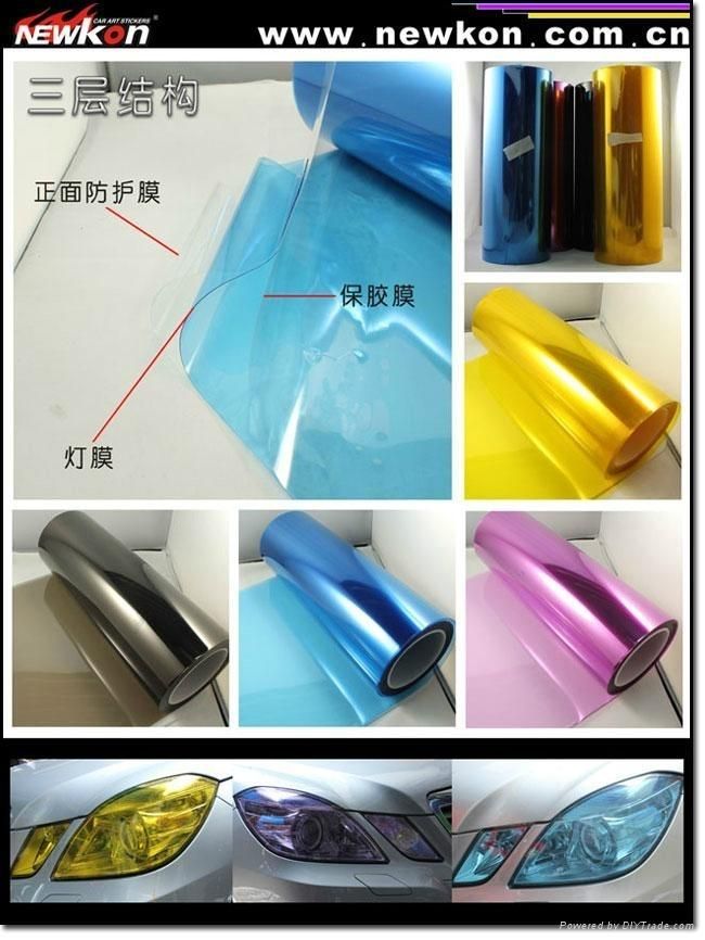 PVC Self Adhesive Vinyl Wrap Wholesale Headlight Film