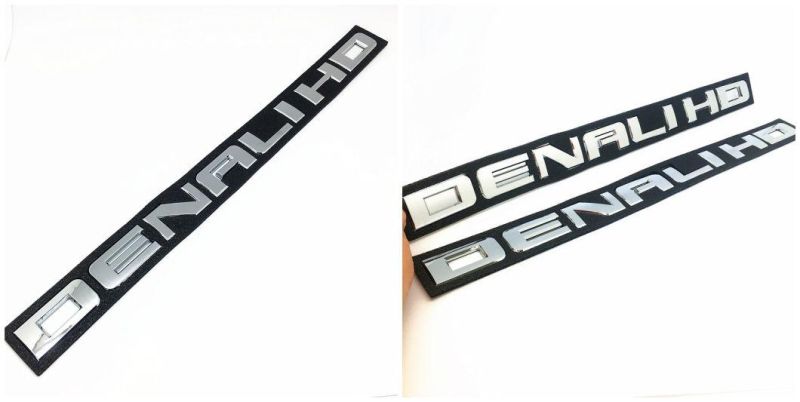 Denali HD Side Door Tailgate Letter Nameplate Emblem Gmc Sierra ABS Plastic Car Auto Trunk Rear Badge Decal Sticker Car Parts Car Decoration Accessories