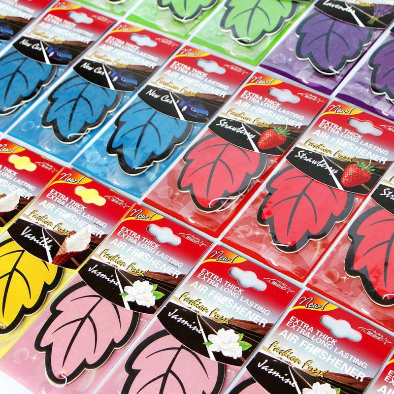 Wholesale Air Freshener Custom Logo Car Air Freshener Scent Perfume Leaf Shape Hanging Paper Air Freshener for Car