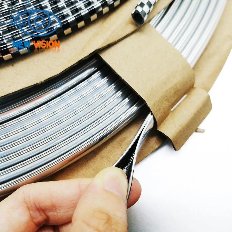 U Shape Silver Car Door Moulding Scratch Protector Sticker Strip Edge Guards Trim Seal Strip