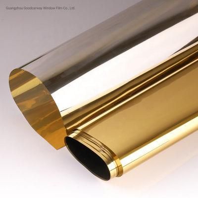 Gold Window Film Commercial Window Tinting Film Building Glass Film