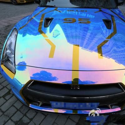 Tsautop 1.35*18m Rainbow Chrome Car Body Sticker Vinyl Wrap