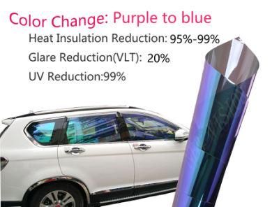 High Quality Color Changing Purple Chameleon Car Window Film