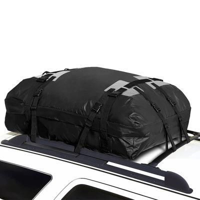 Car Roof Bag Cargo Carrier Waterproof Rooftop Luggage Box with 10 Reinforced Straps for Travel Touring Road Trips SUV Topper Esg15161