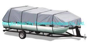 600 Denier Heavy Duty Trailerable UV Resistant Pontoon Deck Boat Storage Cover 21&prime;-24&prime;l Grey