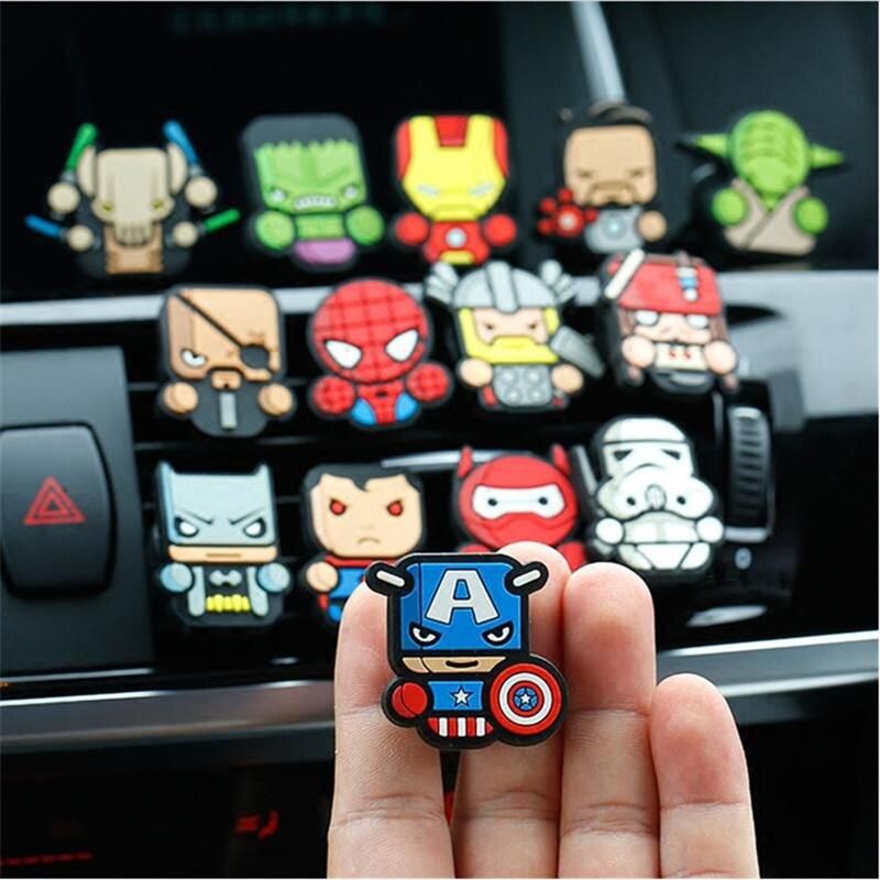 Cartoon Auto Air Conditioning Car Air Vent Clip for Marvel Hero Fashion Car Air Freshener