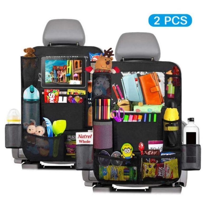 Custom Multi Pockets Truck Front Seat Storage Organiser Children Car Back Protector Car Seat Organizer