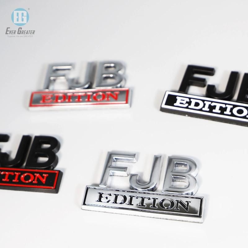 Fjb Car Plastic Emblem Logo Sticker with Over 25 Years Experience and ISO Certs