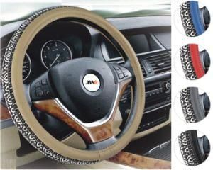 PU Steering Wheel Cover Hot Sale Silver Line
