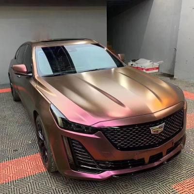 Tsautop 1.52*18m Matte Chameleon Red to Copper Car Wrap Vinyl