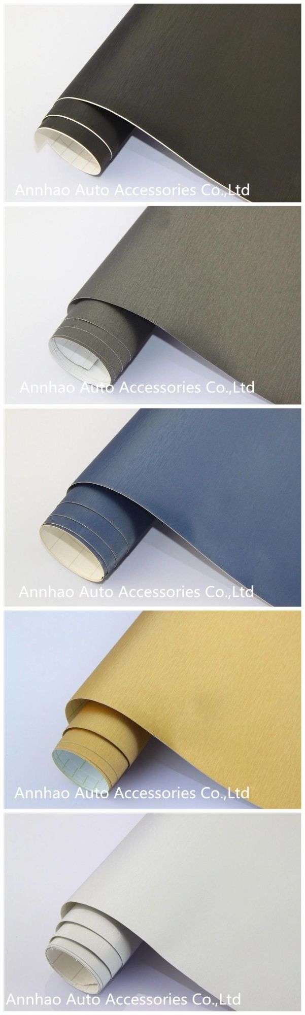 Annhao Interior Exterior Accessories Aluminum Brushed Car Sticker Vinyl