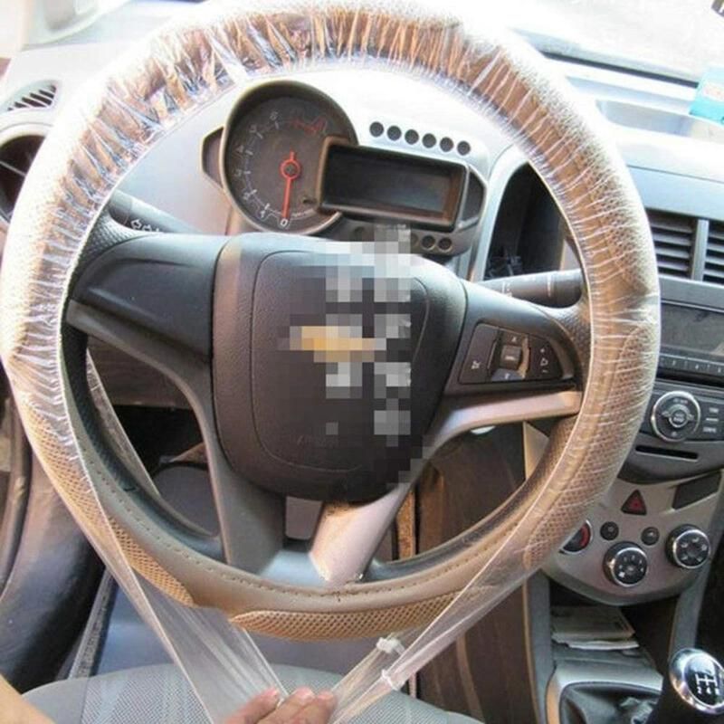 Disposable Plastic Steering Wheel Cover Waterproof for Car Interior Accessories