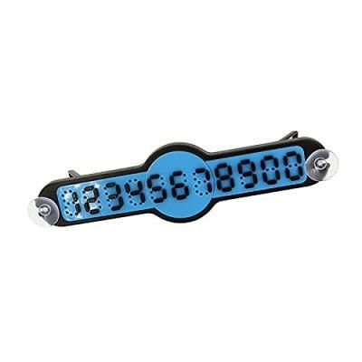 DIY Car Sticker Phone Number Plates with Suckers, Temporary Parking Card for Luminous Car Car Styling Blue