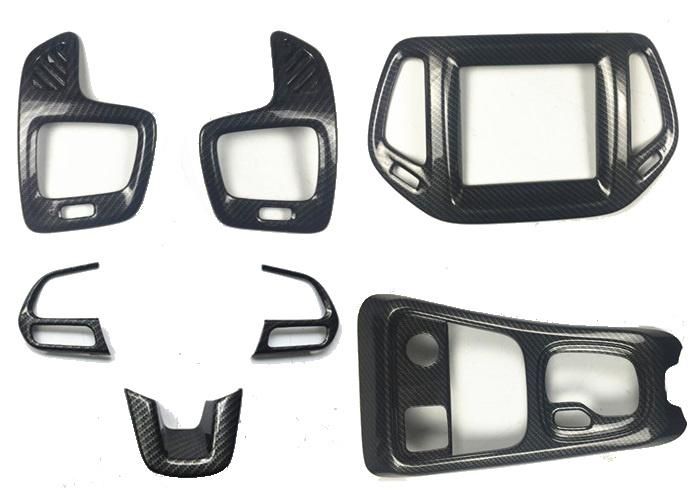 Auto Accessory Chromed Garnish Stickers for Jeep Compass 2017 Side Mirror Cover and Visor