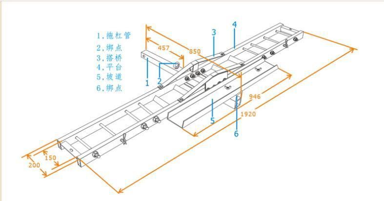 500-Pound Heavy Duty Motorcycle Dirt Bike Scooter Carrier Hitch Rack Hauler Trailer with Loading Ramp and Anti-Tilt Locking Device