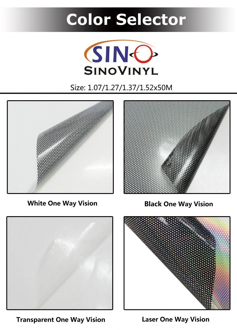 SINOVINYL One Way Vision Digital UV Eco Solvent Printing Vinyl Window Glass Film