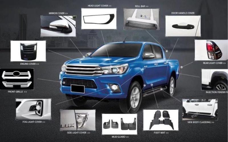 Down Front Grille Trims for Toyota Fortuner