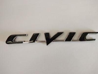 New Civic glass cement material black color car badge emblem