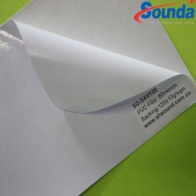 Eco Solvent Printing High Quanlity 0.10mm 140g White Back Self Adhesive Vinyl